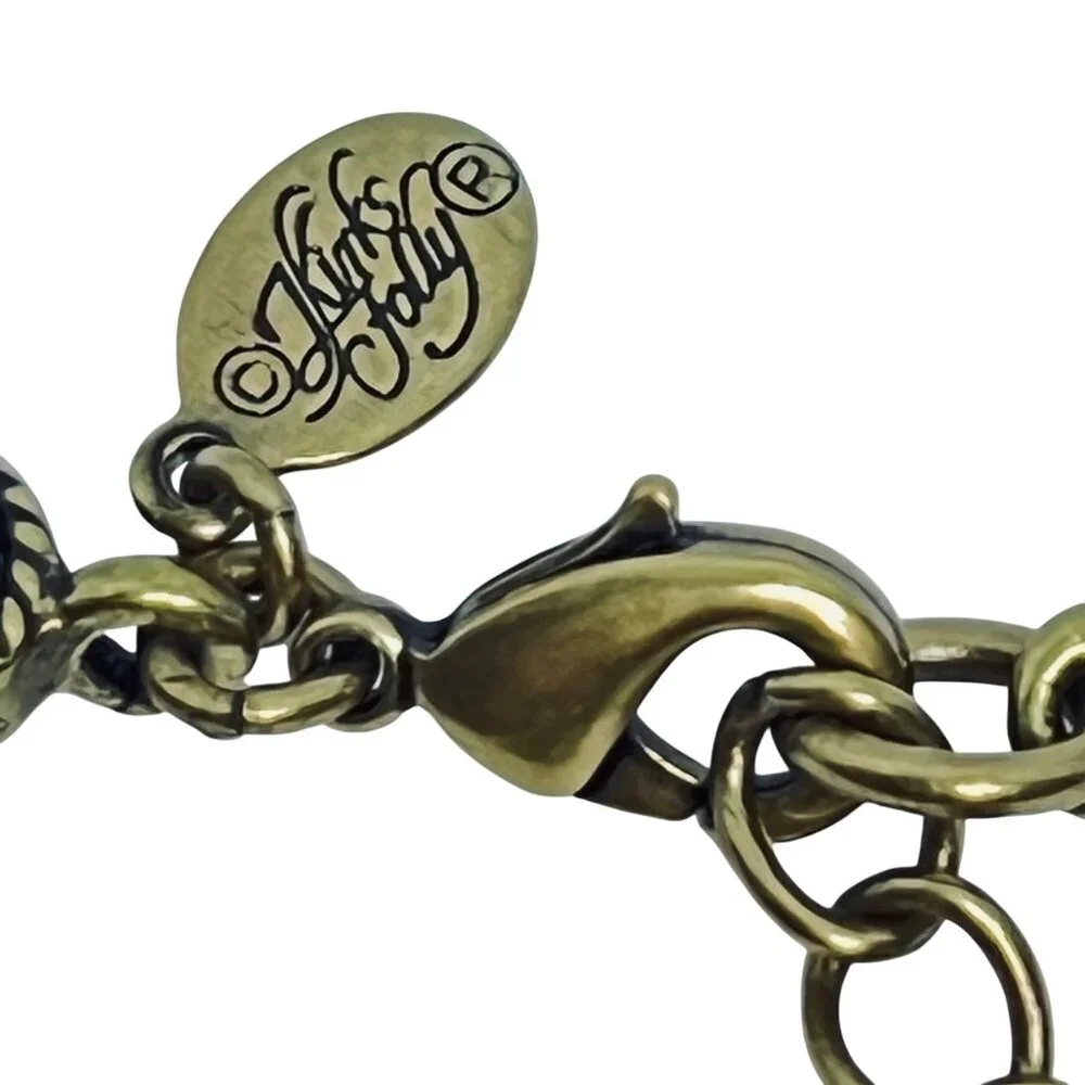 Kirks Folly Brass Tone And Multi Colored AB Rhinestone Bib Necklace (5995) - Picture 8 of 9